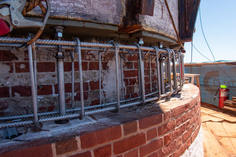 New rebar in position